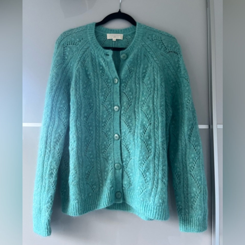 Sézane Magda Cardigan Celadon Green - Size S